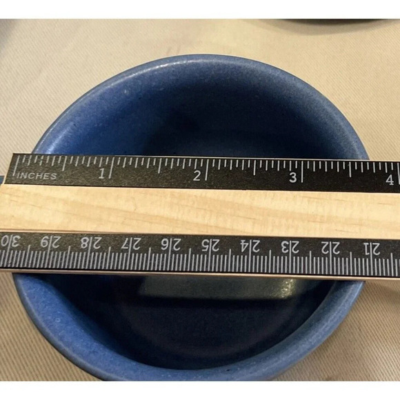 Dansk Mesa Sky‎ Blue Tea Cups Saucers Set of 3 Stoneware Made in Japan Vintage - Picture 5 of 6